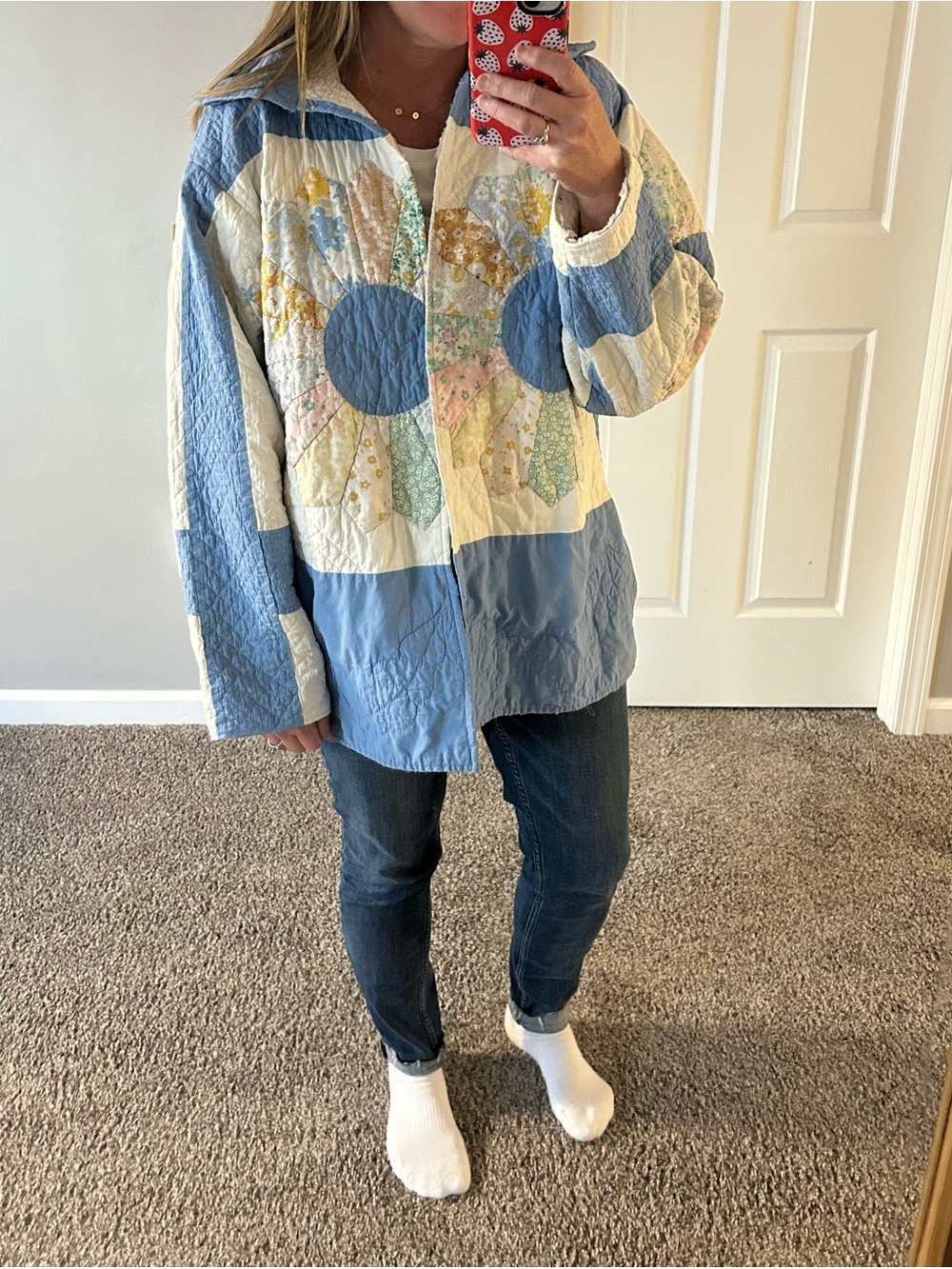 Quilted Floral Patchwork Jacket - handmade - Picture 3 of 3
